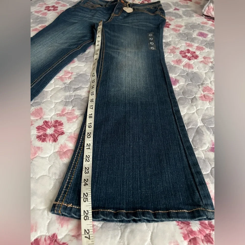 NWT Justice Girls/Youth Dark Blue Flare Boot Cut Jeans Size 10 1/2